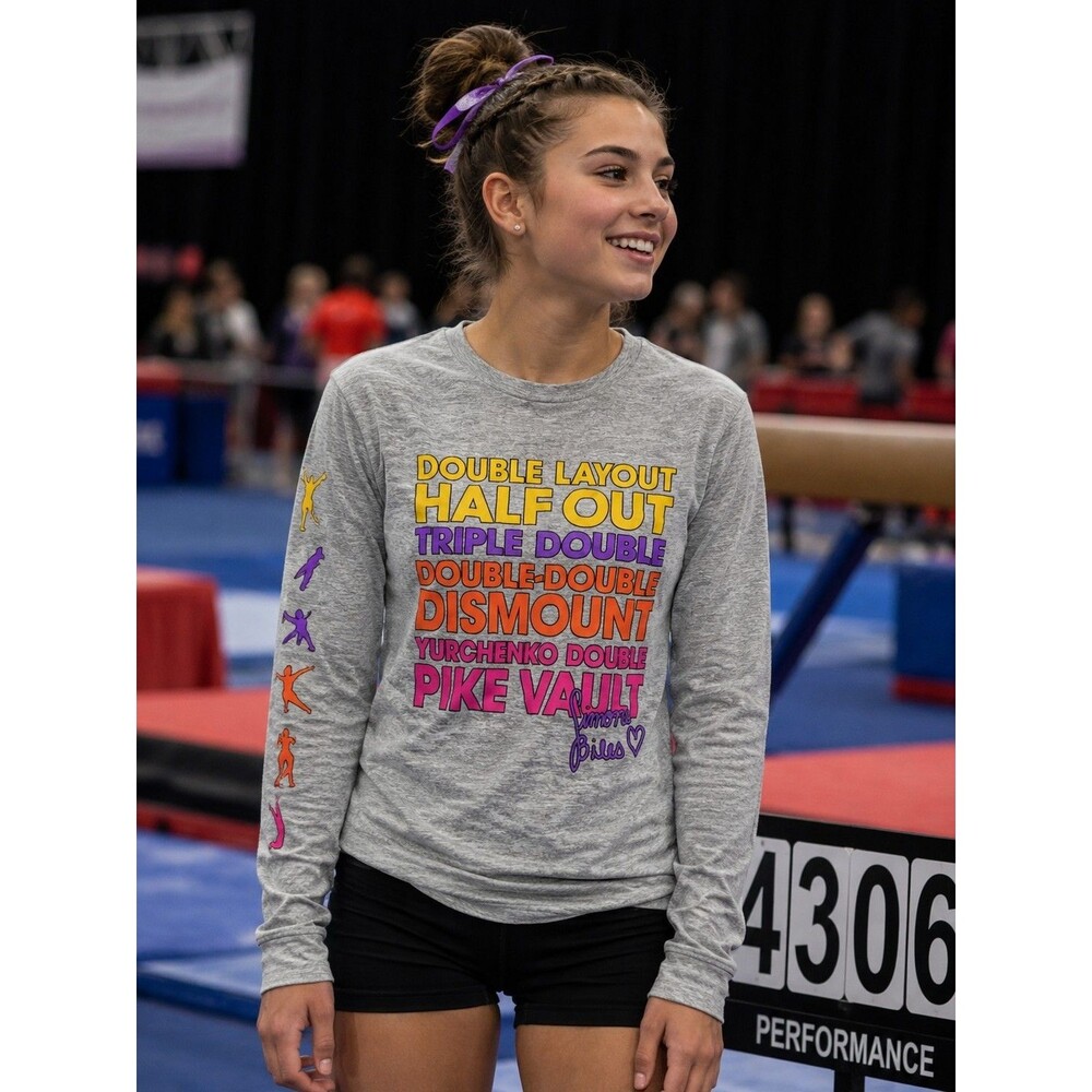 Athleta Simone Biles Gold Over America Tour Graphic Long Sleeve Tee Women’s XS